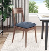 VidaXL Zitkussens 4 pcs Blauw 40 x 40 x 6 cm Katoen Stof