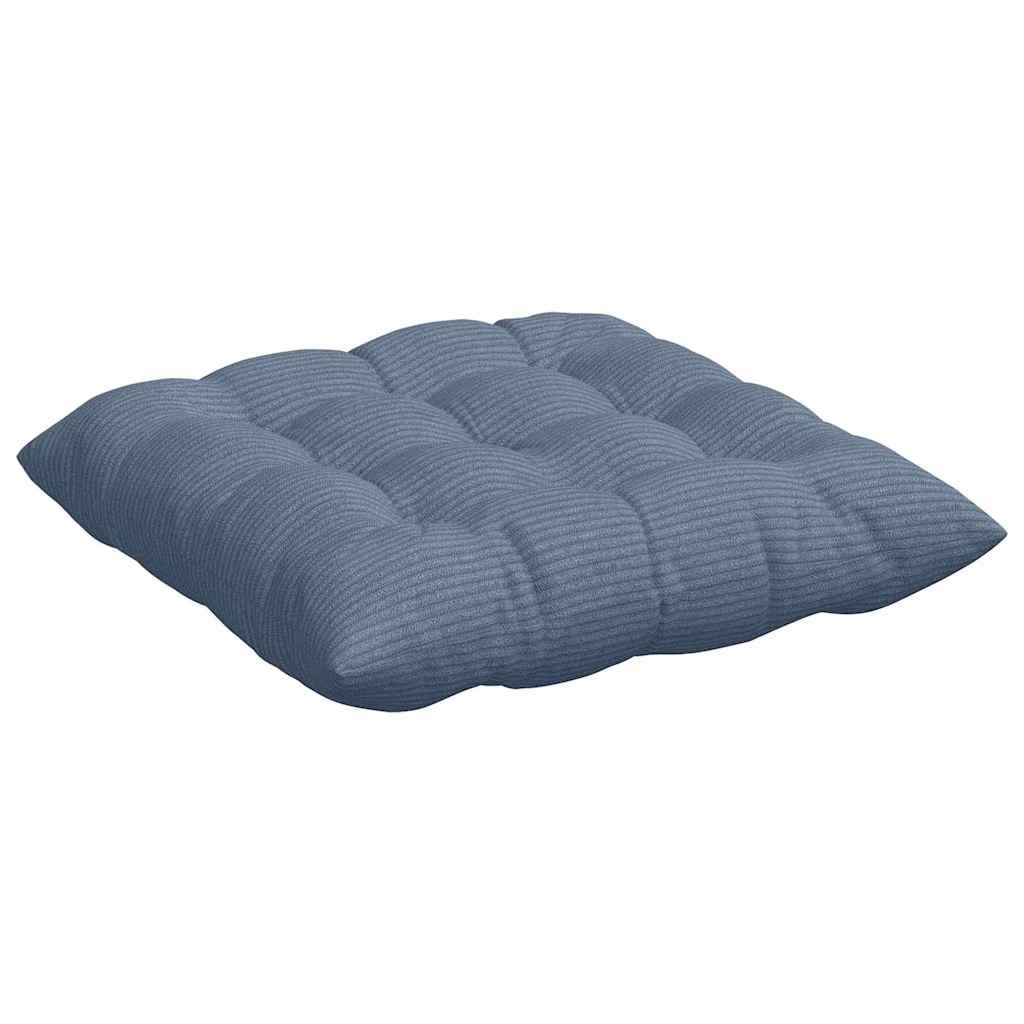 VidaXL Zitkussens 4 pcs Blauw 40 x 40 x 6 cm Katoen Stof