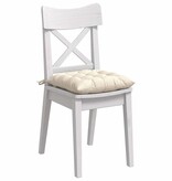 VidaXL Zitkussens 4 pcs Crème 40 x 40 x 6 cm Katoen Stof