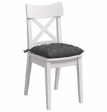 VidaXL Zitkussens 4 pcs Donkergrijs 40 x 40 x 6 cm Katoen Stof