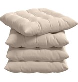 VidaXL Zitkussens 4 pcs Beige 40 x 40 x 6 cm Microfibre