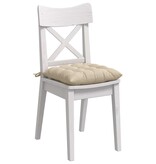 VidaXL Zitkussens 4 pcs Crème 40 x 40 x 6 cm Microfibre