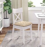 VidaXL Zitkussens 4 pcs Crème 40 x 40 x 6 cm Microfibre