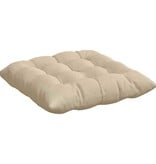 VidaXL Zitkussens 4 pcs Crème 40 x 40 x 6 cm Microfibre