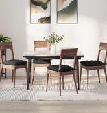 VidaXL Zitkussens 4 pcs Zwart 40 x 40 x 6 cm Microfibre