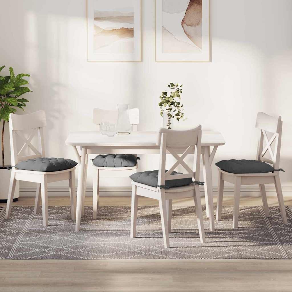 VidaXL Zitkussens 4 pcs Donkergrijs 40 x 40 x 6 cm Microfibre