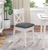 VidaXL Zitkussens 4 pcs Donkergrijs 40 x 40 x 6 cm Microfibre