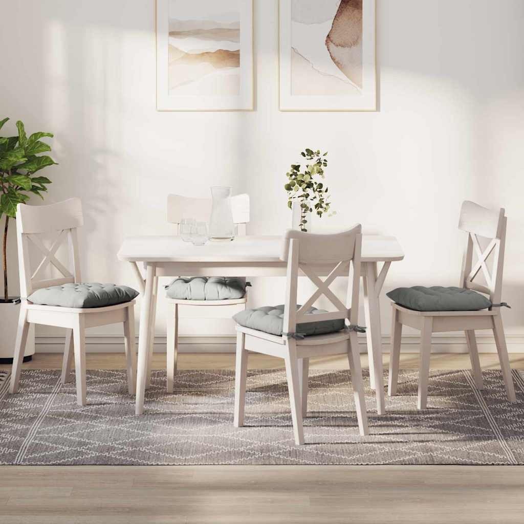 VidaXL Zitkussens 4 pcs Lichtgrijs 40 x 40 x 6 cm Microfibre