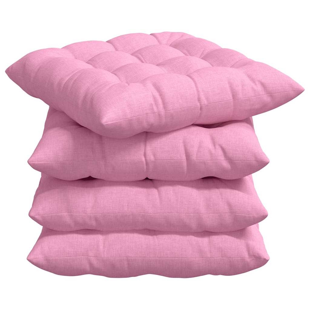 VidaXL Zitkussens 2 pcs Roze 40 x 40 x 6 cm Stof