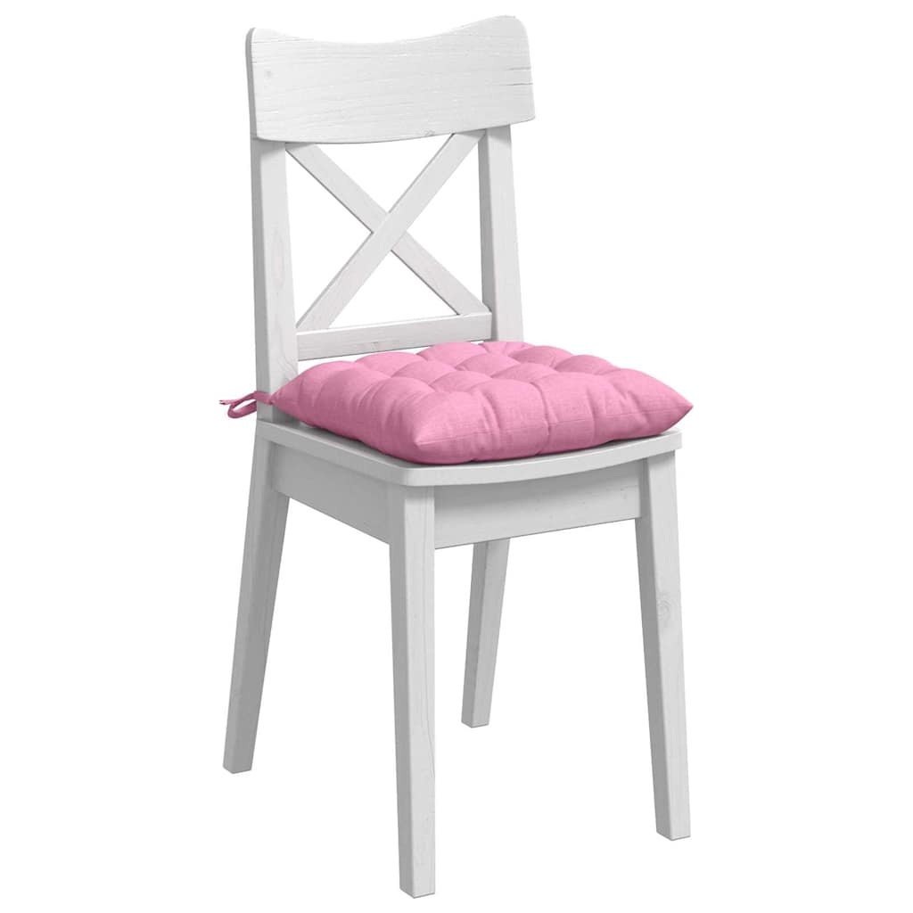 VidaXL Zitkussens 2 pcs Roze 40 x 40 x 6 cm Stof