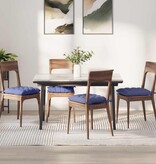 VidaXL Zitkussens 2 pcs Jeans Blauw 40 x 40 x 6 cm Stof