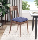 VidaXL Zitkussens 2 pcs Jeans Blauw 40 x 40 x 6 cm Stof