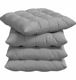 VidaXL Zitkussens 2 pcs Wolkengrijs 40 x 40 x 6 cm Stof