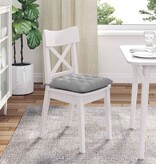 VidaXL Zitkussens 2 pcs Wolkengrijs 40 x 40 x 6 cm Stof