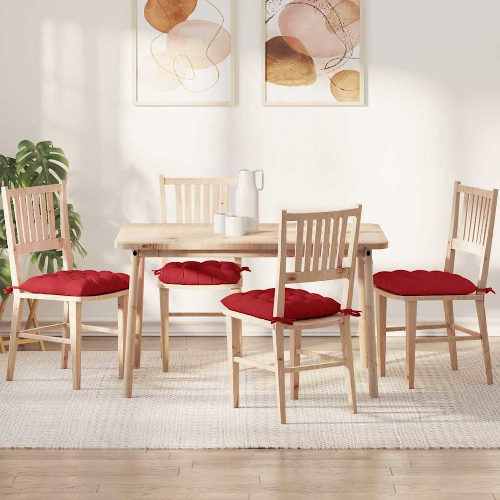 VidaXL Zitkussens 2 pcs Rood 40 x 40 x 6 cm Stof