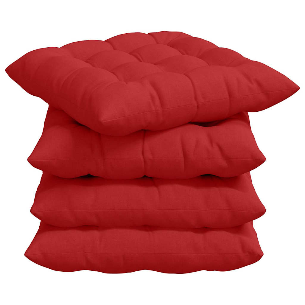 VidaXL Zitkussens 2 pcs Rood 40 x 40 x 6 cm Stof