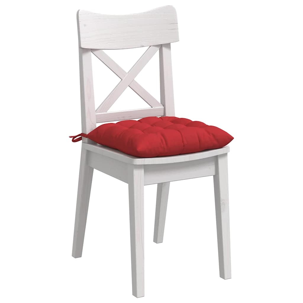 VidaXL Zitkussens 2 pcs Rood 40 x 40 x 6 cm Stof