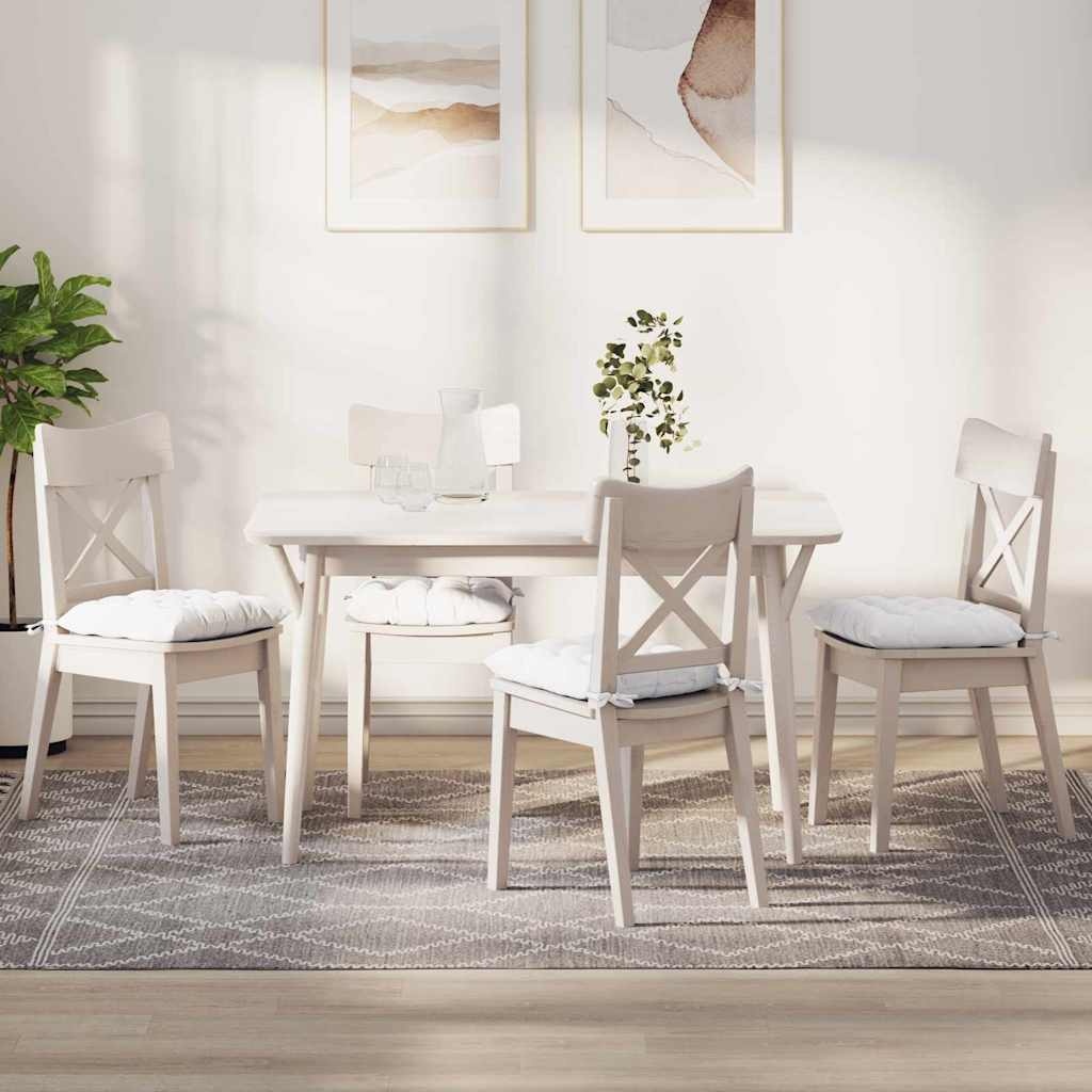 VidaXL Zitkussens 2 pcs Wit 40 x 40 x 6 cm Stof