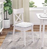 VidaXL Zitkussens 2 pcs Wit 40 x 40 x 6 cm Stof