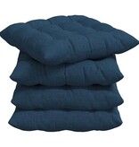 VidaXL Zitkussens 2 pcs Blauw 40 x 40 x 6 cm Stof