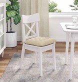 VidaXL Zitkussens 2 pcs Crème 40 x 40 x 6 cm Stof