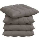 VidaXL Zitkussens 2 pcs Taupe 40 x 40 x 6 cm Stof
