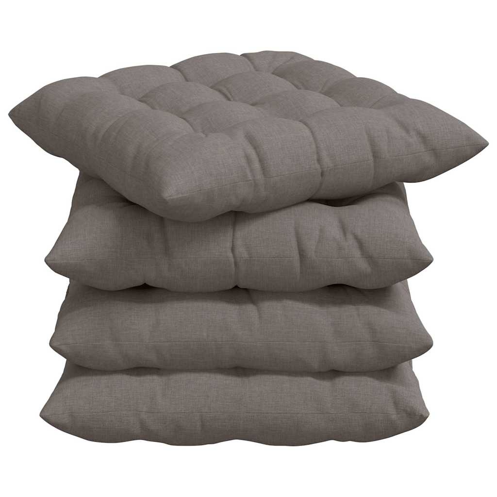 VidaXL Zitkussens 2 pcs Taupe 40 x 40 x 6 cm Stof
