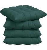 VidaXL Zitkussens 2 pcs Donkergroen 40 x 40 x 6 cm Stof