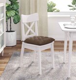 VidaXL Zitkussens 2 pcs Bruin 40 x 40 x 6 cm Stof