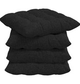 VidaXL Zitkussens 2 pcs Zwart 40 x 40 x 6 cm Stof