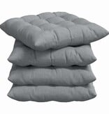 VidaXL Zitkussens 2 pcs Lichtgrijs 40 x 40 x 6 cm Stof