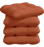 VidaXL Zitkussens 4 pcs Rood-oranje 45 x 45 cm Katoen Stof