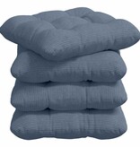 VidaXL Zitkussens 4 pcs Blauw 45 x 45 cm Katoen Stof
