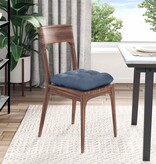 VidaXL Zitkussens 4 pcs Blauw 45 x 45 cm Katoen Stof