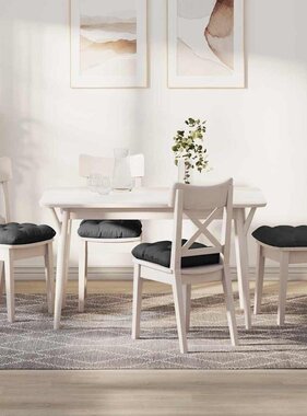 VidaXL Zitkussens 4 pcs Donkergrijs 45 x 45 cm Katoen Stof