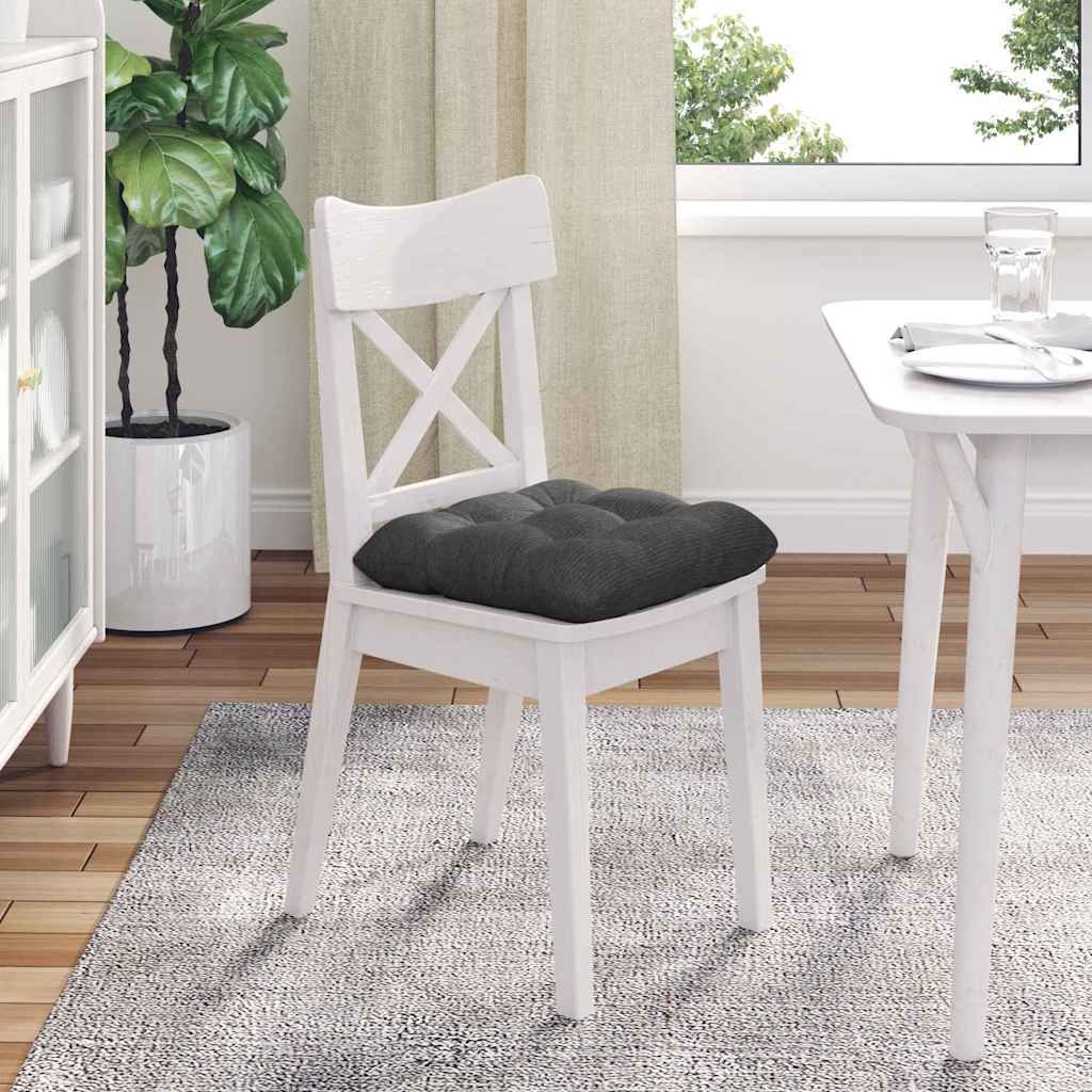 VidaXL Zitkussens 4 pcs Donkergrijs 45 x 45 cm Katoen Stof