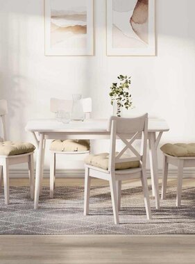 VidaXL Zitkussens 4 pcs Crème 45 x 45 cm Microvezel Stof