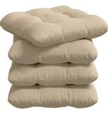 VidaXL Zitkussens 4 pcs Crème 45 x 45 cm Microvezel Stof