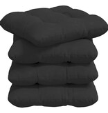 VidaXL Zitkussens 4 pcs Zwart 45 x 45 cm Microvezel Stof