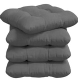 VidaXL Zitkussens 4 pcs Donkergrijs 45 x 45 cm Microvezel Stof