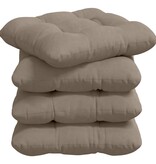 VidaXL Zitkussens 4 pcs Taupe 45 x 45 cm Microvezel Stof
