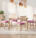 VidaXL Zitkussens 4 pcs Roze 45 x 45 x 12 cm Stof