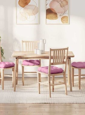 VidaXL Zitkussens 4 pcs Roze 45 x 45 x 12 cm Stof