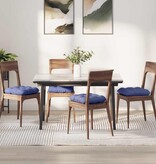 VidaXL Zitkussens 4 pcs Jeans Blauw 45 x 45 x 12 cm Stof