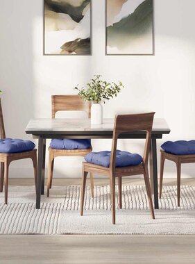 VidaXL Zitkussens 4 pcs Jeans Blauw 45 x 45 x 12 cm Stof