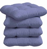 VidaXL Zitkussens 4 pcs Jeans Blauw 45 x 45 x 12 cm Stof