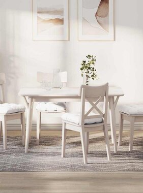 VidaXL Zitkussens 4 pcs Wit 45 x 45 x 12 cm Stof