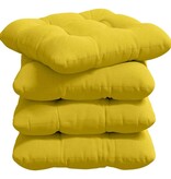 VidaXL Zitkussens 4 pcs Lichtgeel 45 x 45 x 12 cm Stof