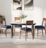 VidaXL Zitkussens 4 pcs Blauw 45 x 45 x 12 cm Stof