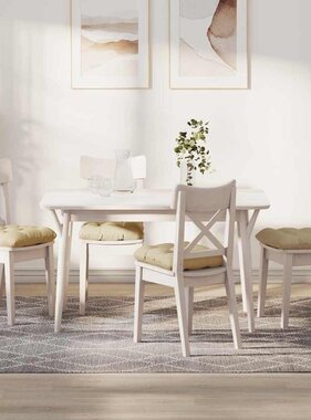 VidaXL Zitkussens 4 pcs Crème 45 x 45 x 12 cm Stof